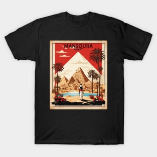 Mansoura Egypt Vintage Poster Tourism T-Shirt